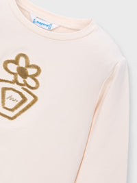 Camiseta básica bebé Soja (Creme / Pérola)  para Menina - Mayoral