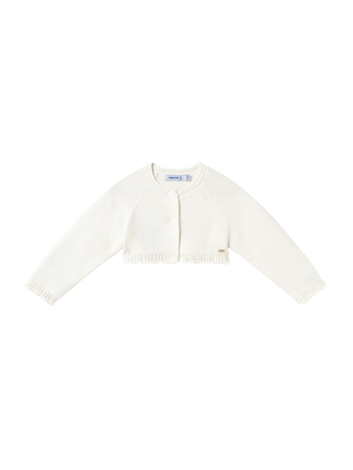 Casaco tricot básico Crú (Creme / Pérola)  para Bebé Menina - Mayoral