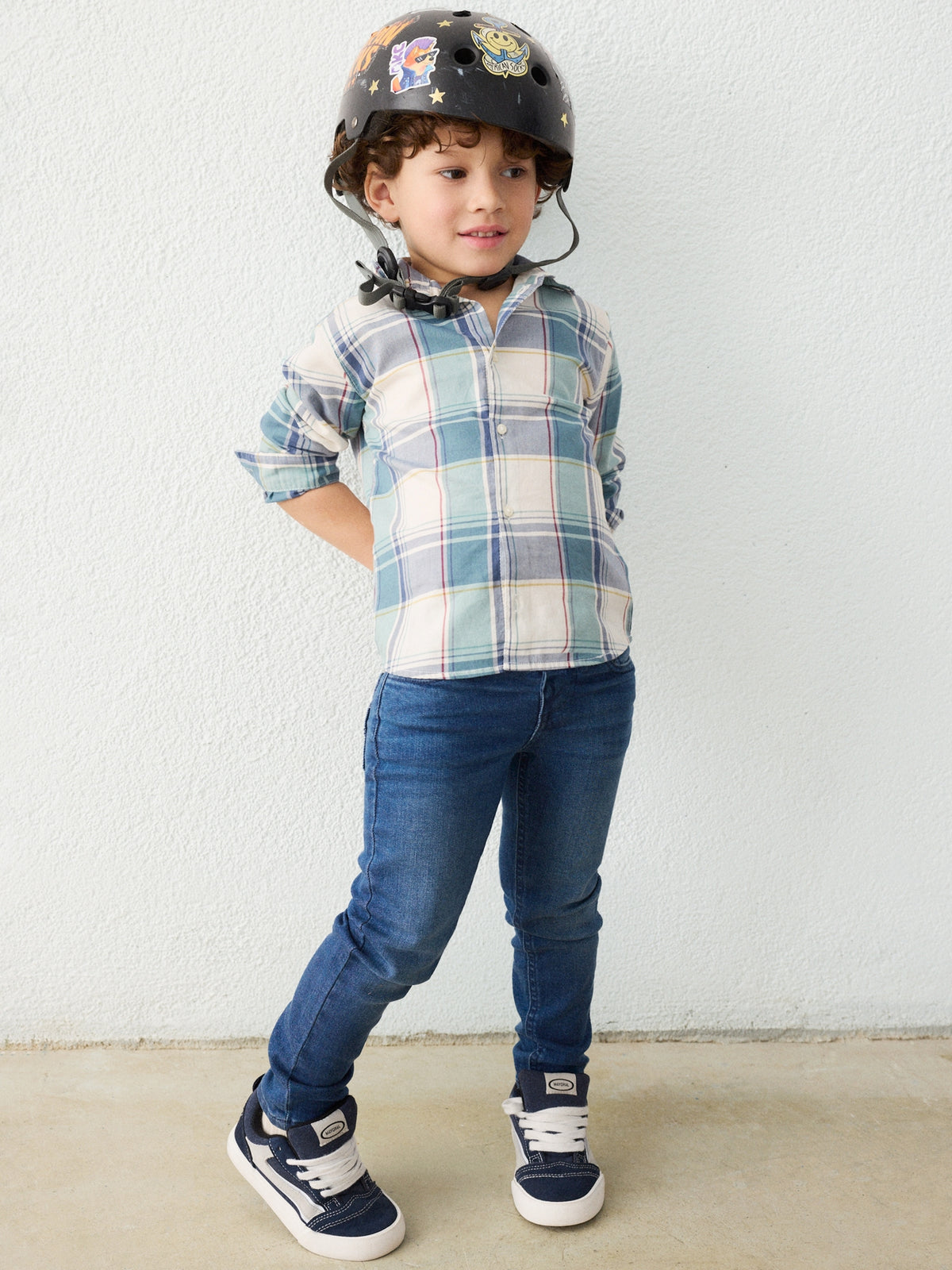 Calça ganga slim fit básico Escuro (Marinho)  para Menino - Mayoral