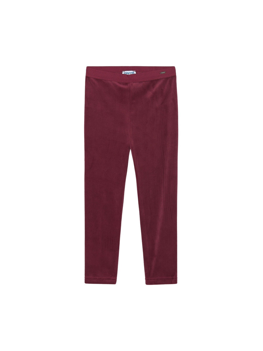Leggings aveludadas básicas Framboesa (Vermelho Escuro)  para Menina - Mayoral