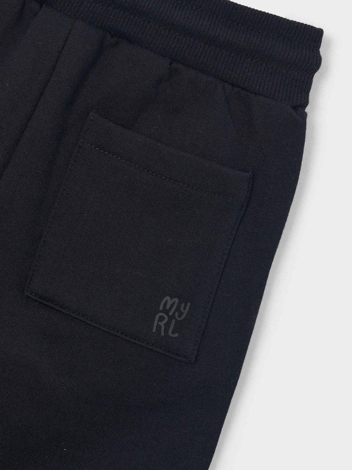 Calça felpa básica punhos Preto (Preto)  para Menino - Mayoral