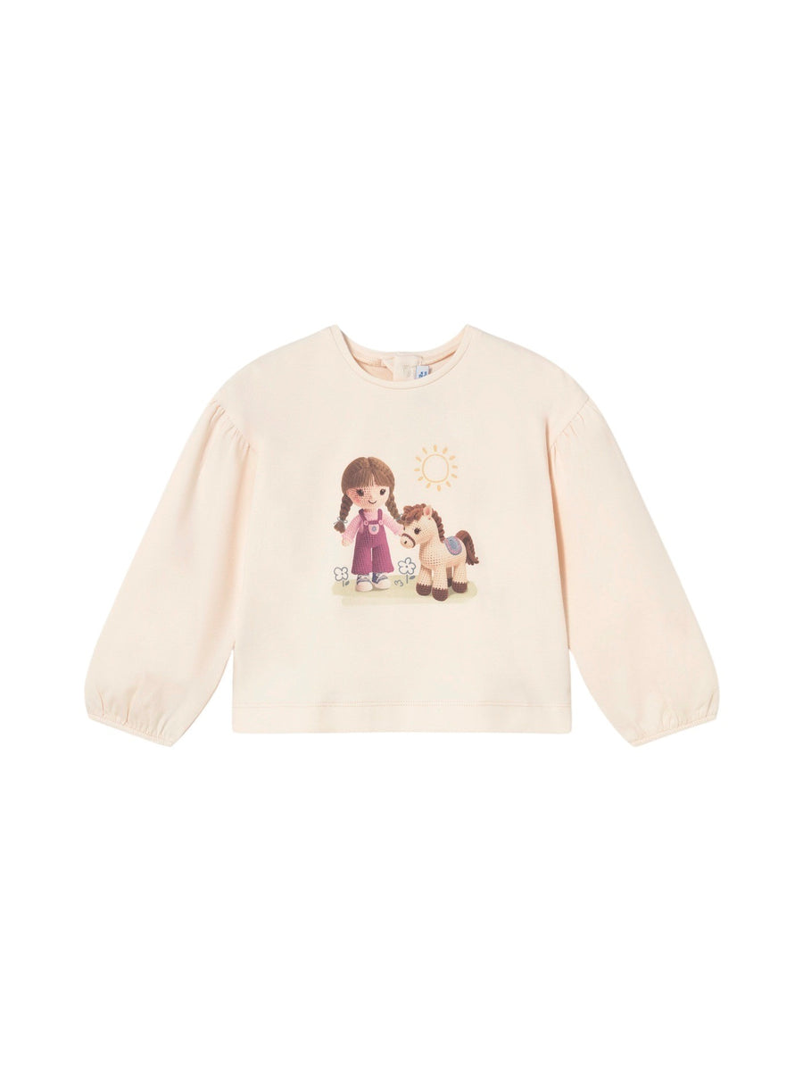 Camisola grafica Soja (Lilás)  para Bebé Menina - Mayoral