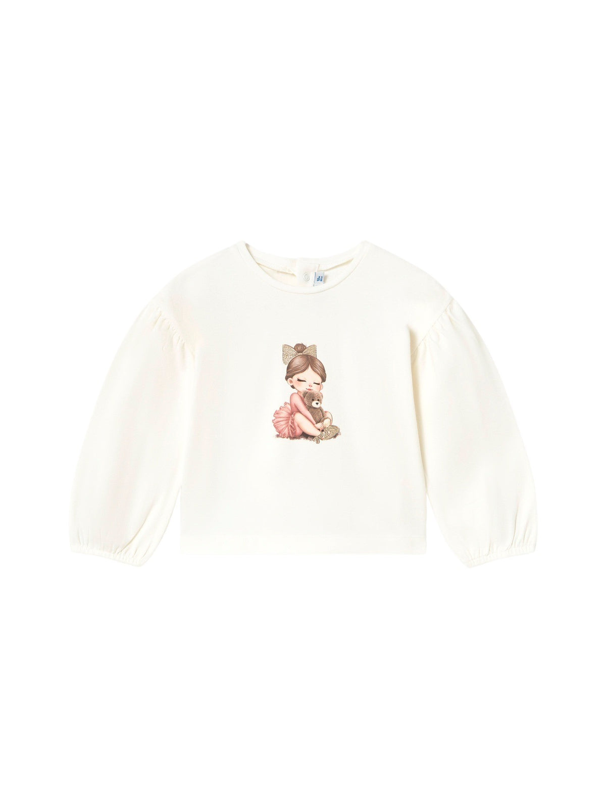 Camisola grafica Crú (Creme / Pérola)  para Bebé Menina - Mayoral