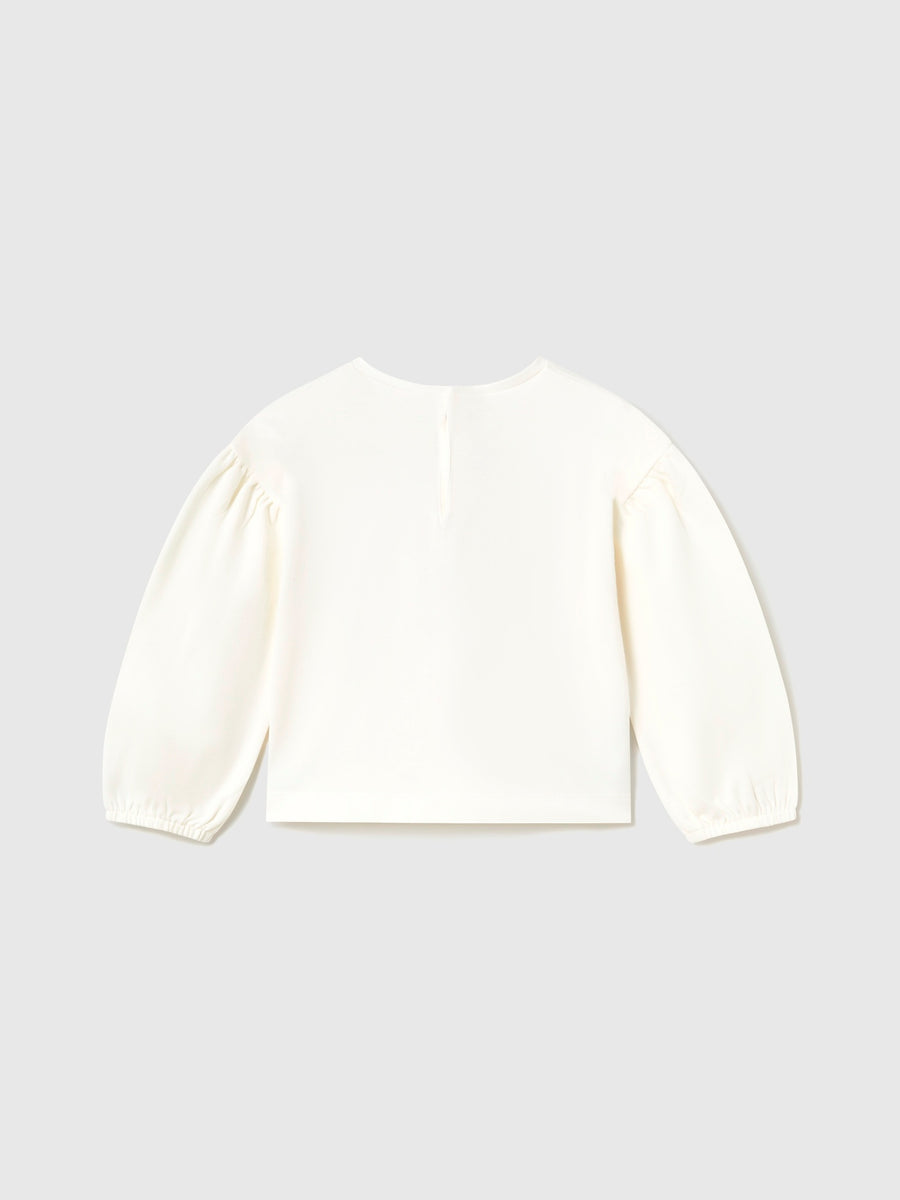 Camisola grafica Crú (Creme / Pérola)  para Bebé Menina - Mayoral