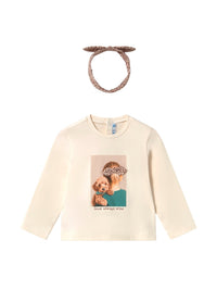Camisola com bandolete Soja (Creme / Pérola)  para Bebé Menina - Mayoral