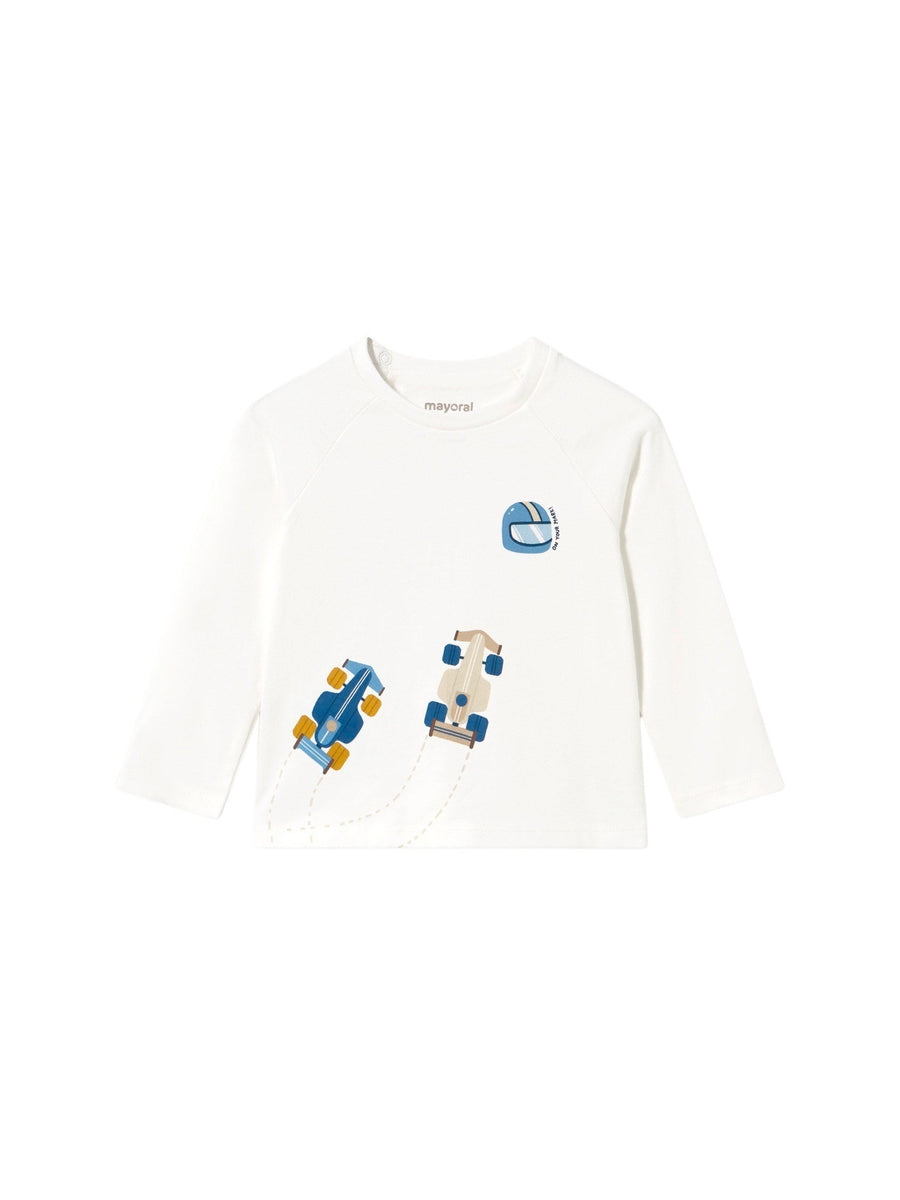 Camisola racing Nata (Creme / Pérola)  para Bebé Menino - Mayoral