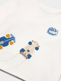 Camisola racing Nata (Creme / Pérola)  para Bebé Menino - Mayoral