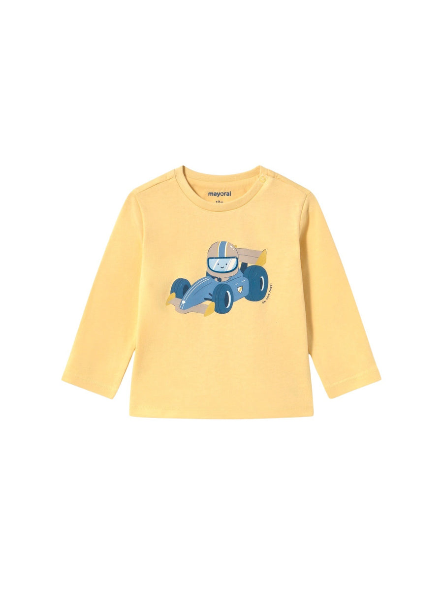 Camisola motor play Milho (Amarelo Pálido)  para Bebé Menino - Mayoral