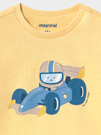 Camisola motor play Milho (Amarelo Pálido)  para Bebé Menino - Mayoral