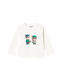 Camisola amigos Nata (Creme / Pérola)  para Bebé Menino - Mayoral