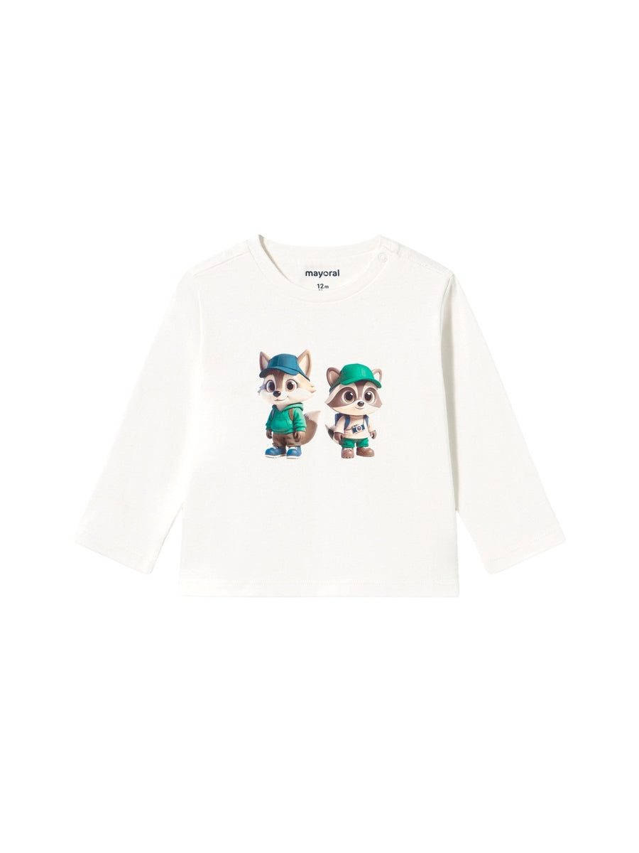 Camisola amigos Nata (Creme / Pérola)  para Bebé Menino - Mayoral
