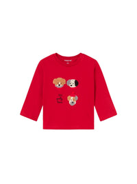 Camiseta m/comp. bordada Vermelho (Vermelho)  para Bebé Menino - Mayoral