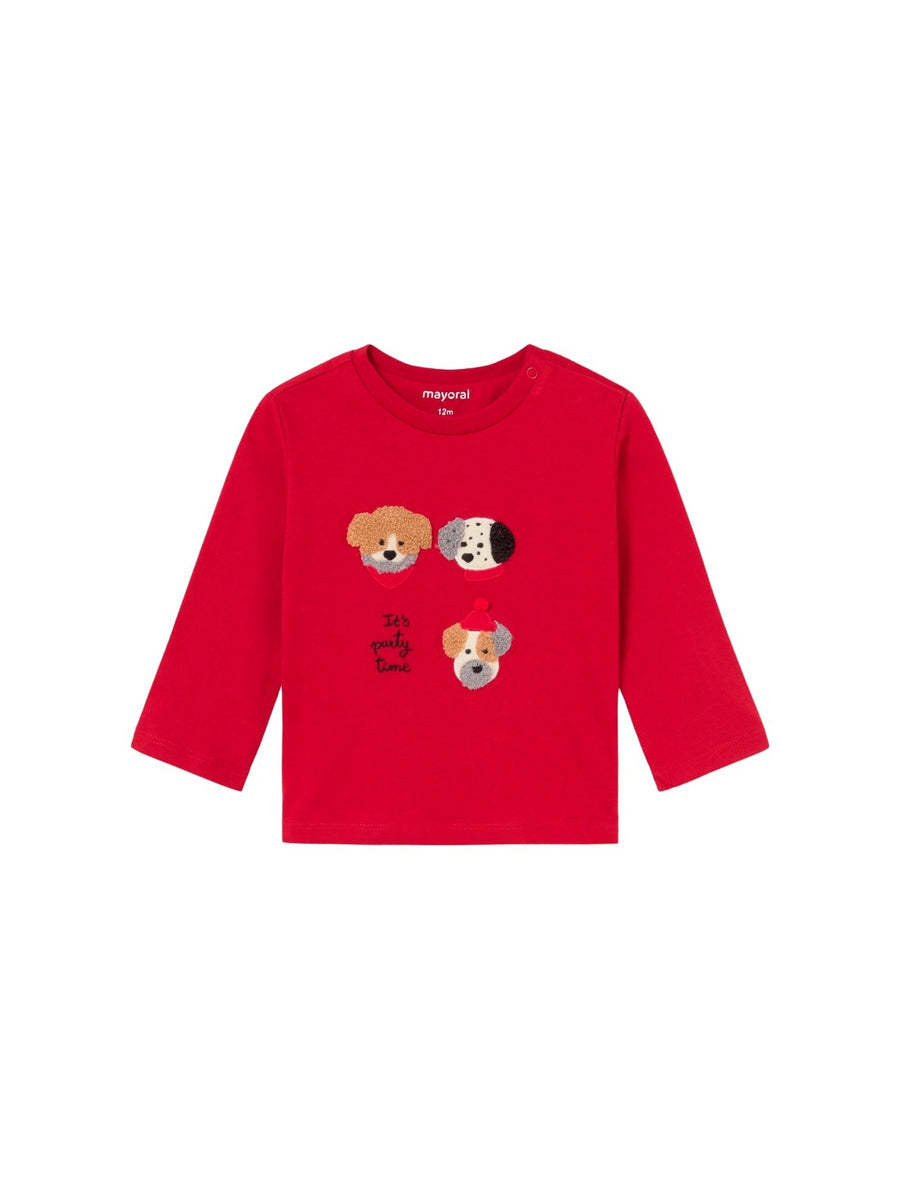 Camiseta m/comp. bordada Vermelho (Vermelho)  para Bebé Menino - Mayoral