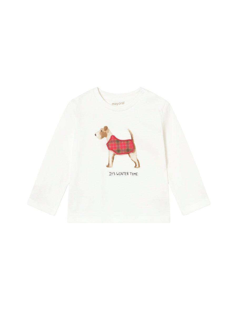 Camisola aplicação play Nata (Creme / Pérola)  para Bebé Menino - Mayoral