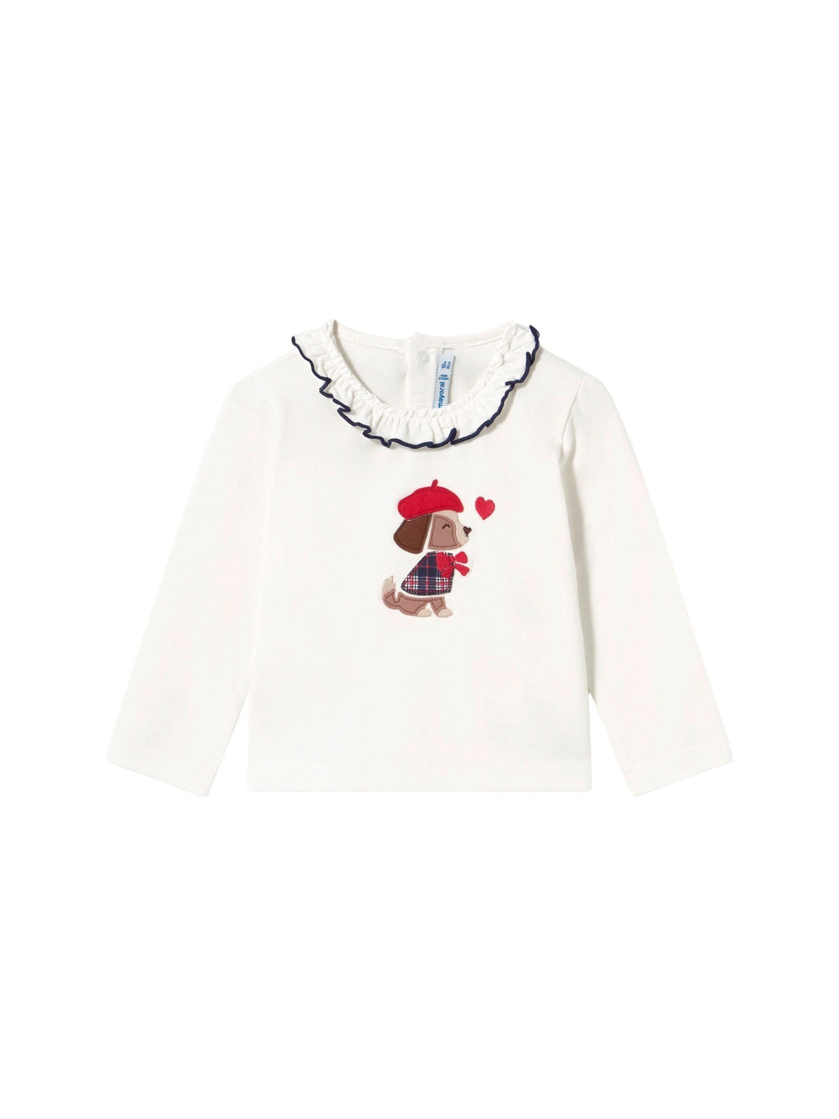 Camiseta m/comp. clássica Crú-vermel (Vermelho)  para Bebé Menina - Mayoral
