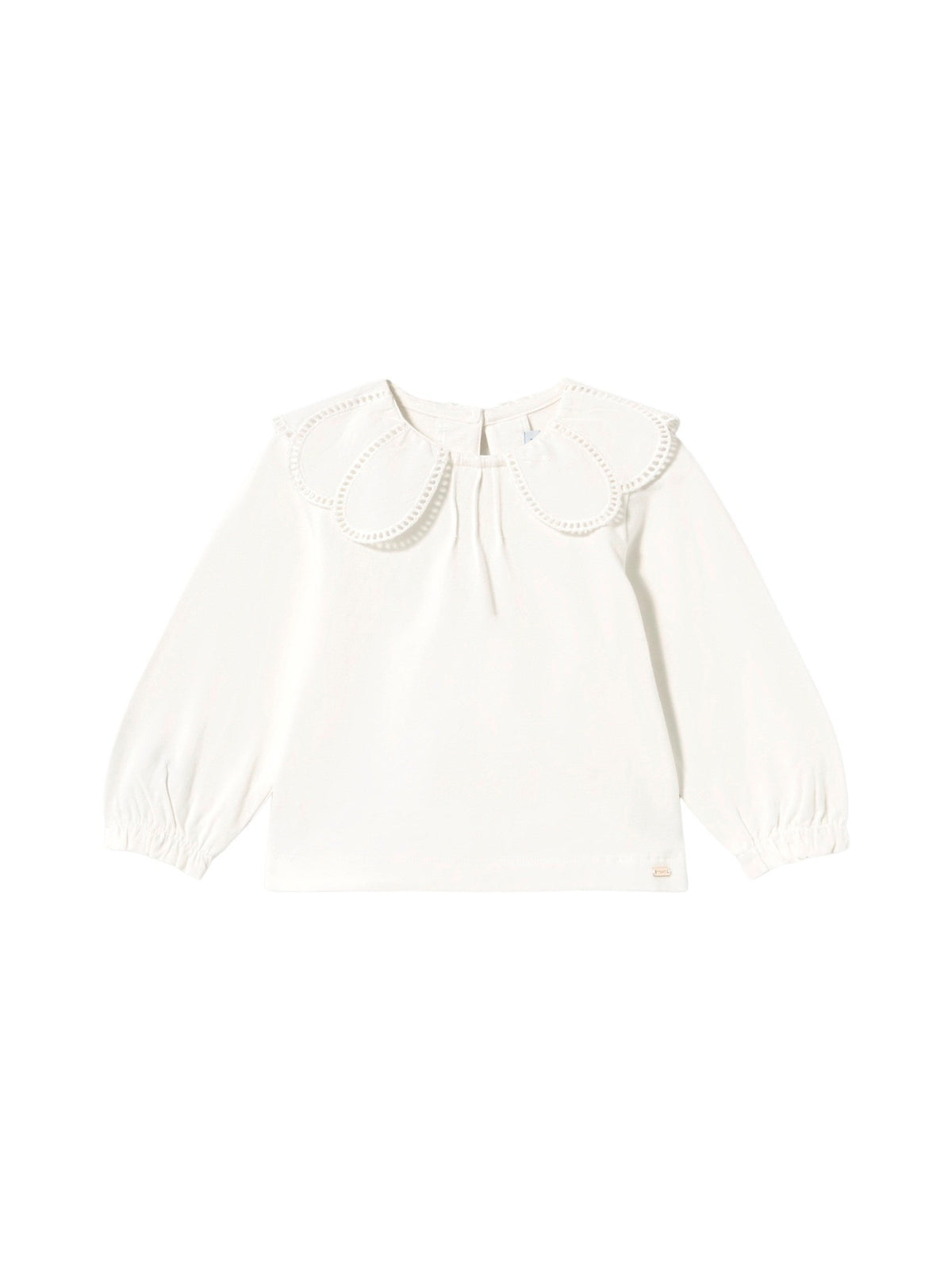 Blusa gola bordada Crú (Creme / Pérola)  para Bebé Menina - Mayoral