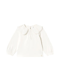 Blusa gola bordada Crú (Creme / Pérola)  para Bebé Menina - Mayoral
