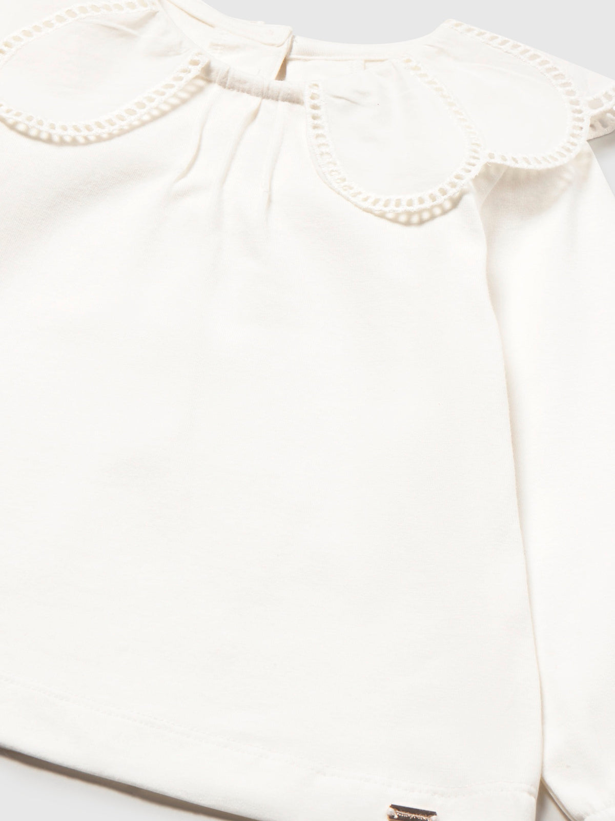 Blusa gola bordada Crú (Creme / Pérola)  para Bebé Menina - Mayoral