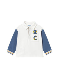 Polo m/comp. combinado bebé Azul escur (Marinho)  para Bebé Menino - Mayoral