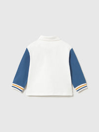 Polo m/comp. combinado bebé Azul escur (Marinho)  para Bebé Menino - Mayoral