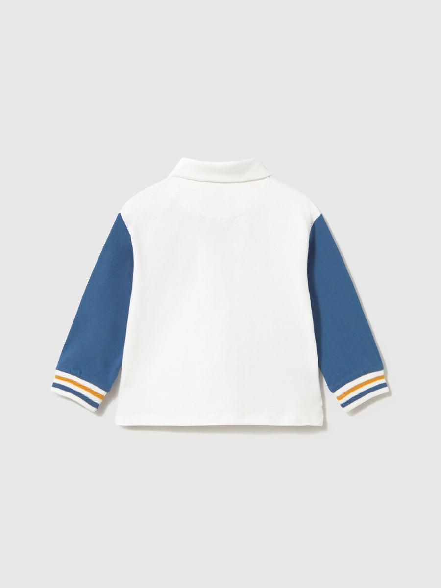 Polo m/comp. combinado bebé Azul escur (Marinho)  para Bebé Menino - Mayoral