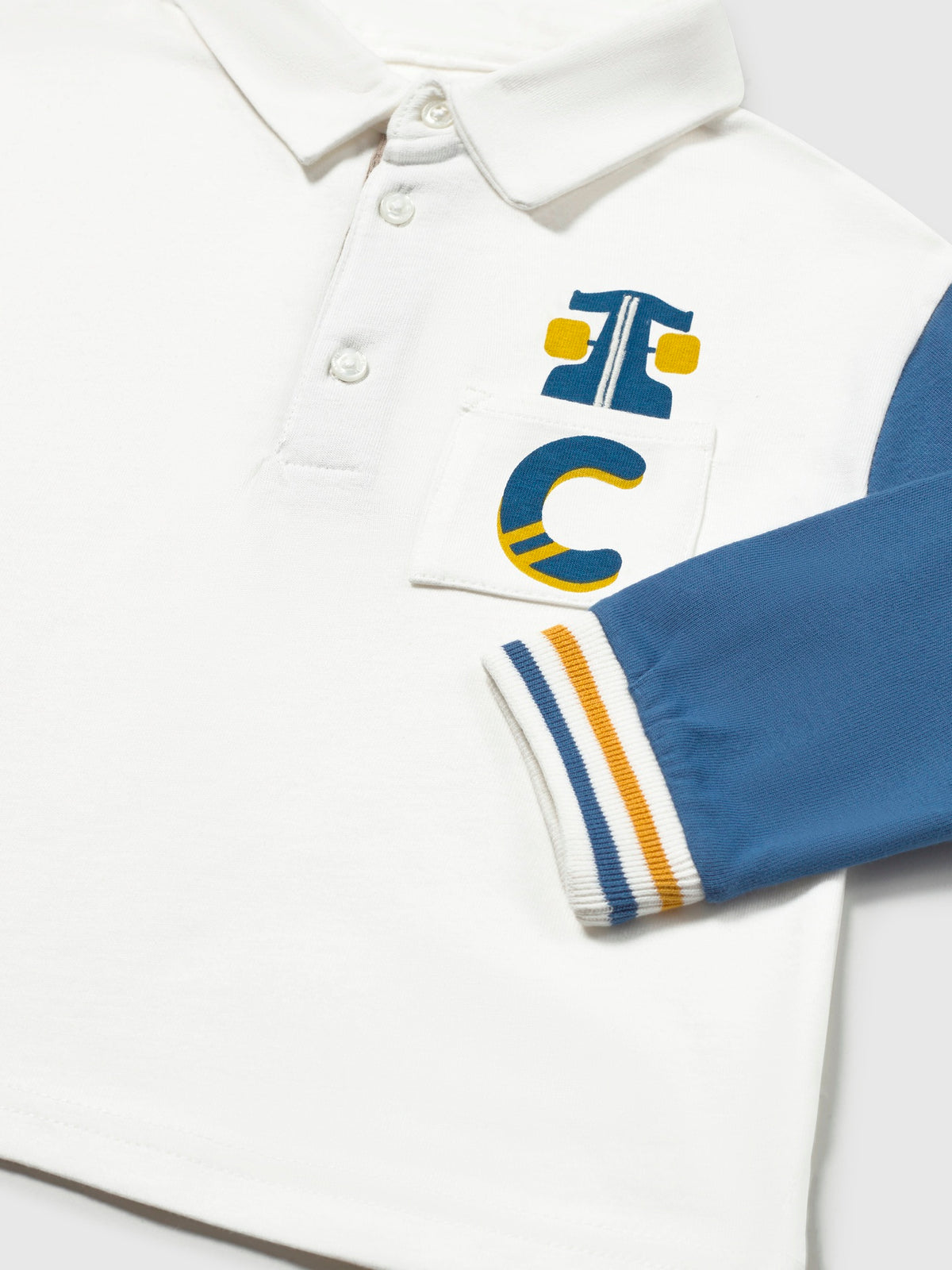 Polo m/comp. combinado bebé Azul escur (Marinho)  para Bebé Menino - Mayoral