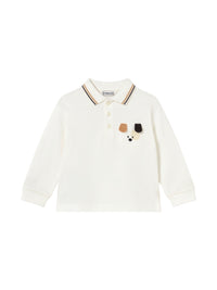 Polo m/comp. liso detalhes Nata (Creme / Pérola)  para Bebé Menino - Mayoral