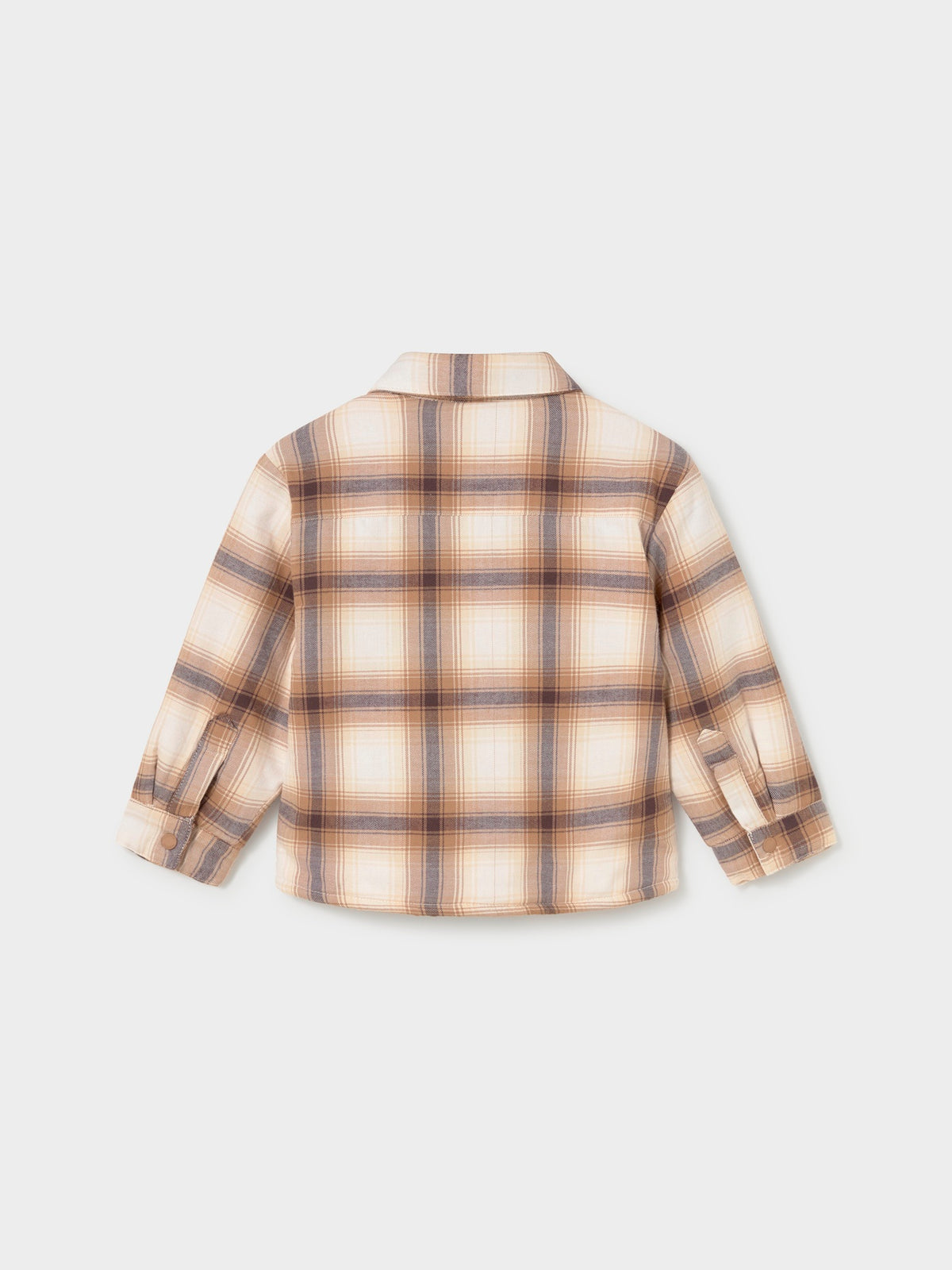 Sobrecamisa xadrez forrada Bolacha (Castanho Claro)  para Bebé Menino - Mayoral