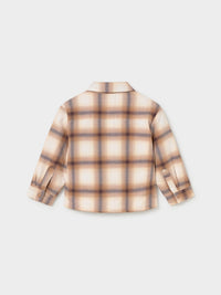 Sobrecamisa xadrez forrada Bolacha (Castanho Claro)  para Bebé Menino - Mayoral
