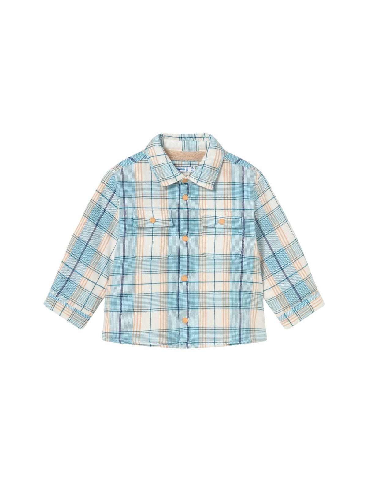 Sobrecamisa xadrez forrada Alaska (Celeste)  para Bebé Menino - Mayoral