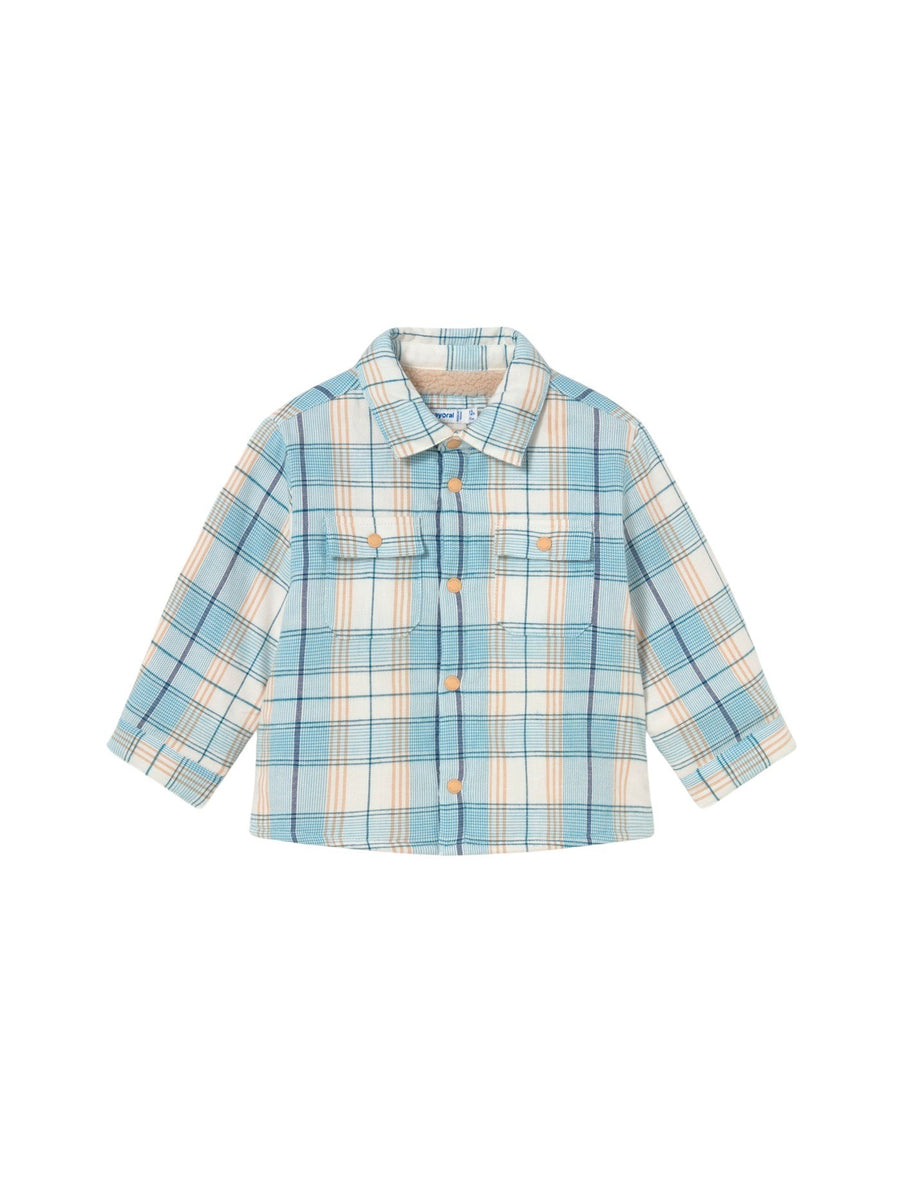Sobrecamisa xadrez forrada Alaska (Celeste)  para Bebé Menino - Mayoral
