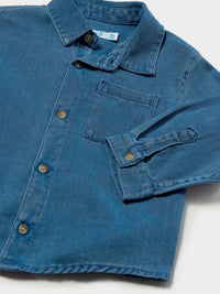 Camisa m/comp. denim Base (Ganga)  para Bebé Menino - Mayoral
