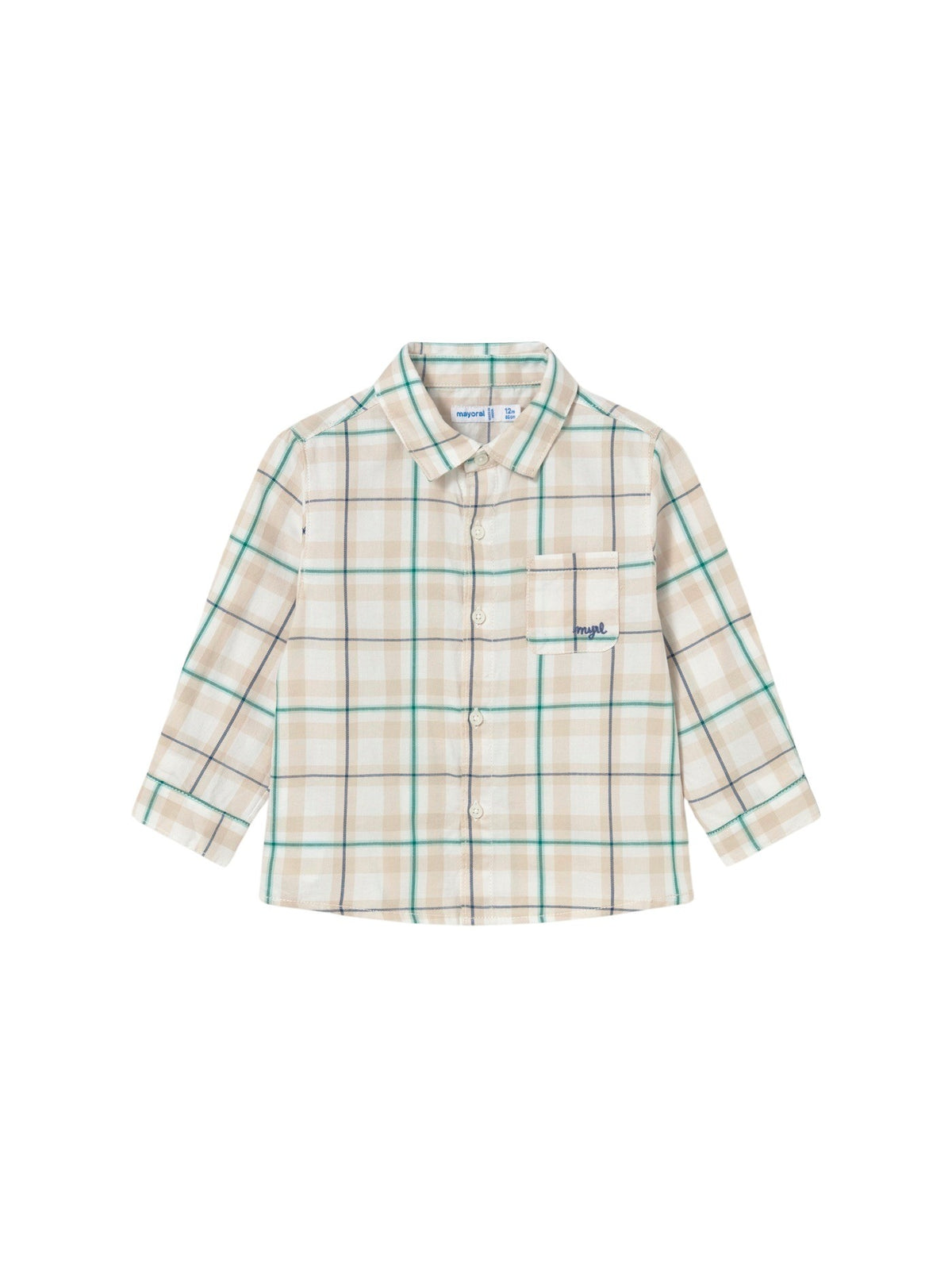 Camisa m/comp.xadrez Acacia (Verde)  para Bebé Menino - Mayoral