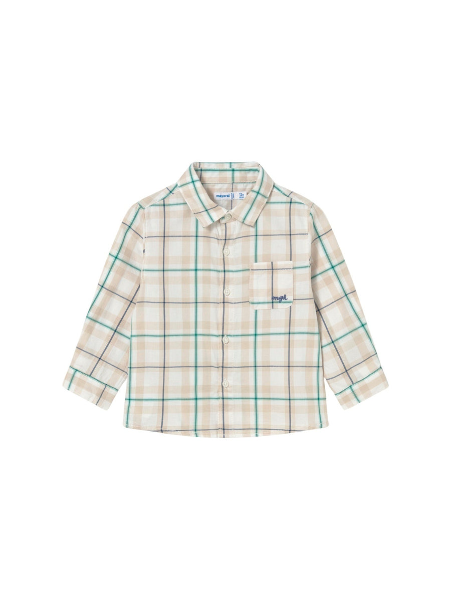 Camisa m/comp.xadrez Acacia (Verde)  para Bebé Menino - Mayoral
