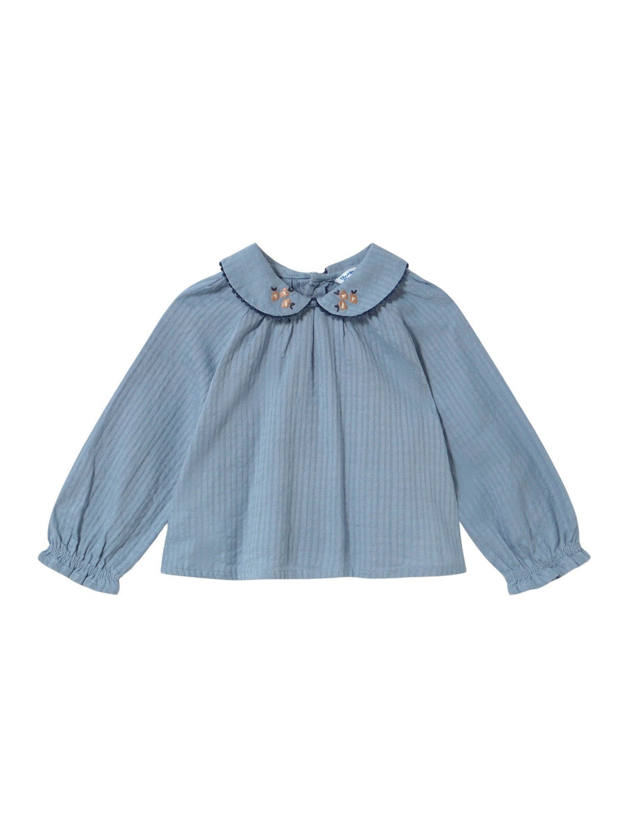 Blusa textura Light blue (Azul Céu)  para Bebé Menina - Mayoral