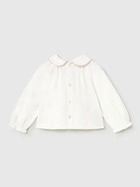 Blusa textura Crú-petisu (Creme / Pérola)  para Bebé Menina - Mayoral