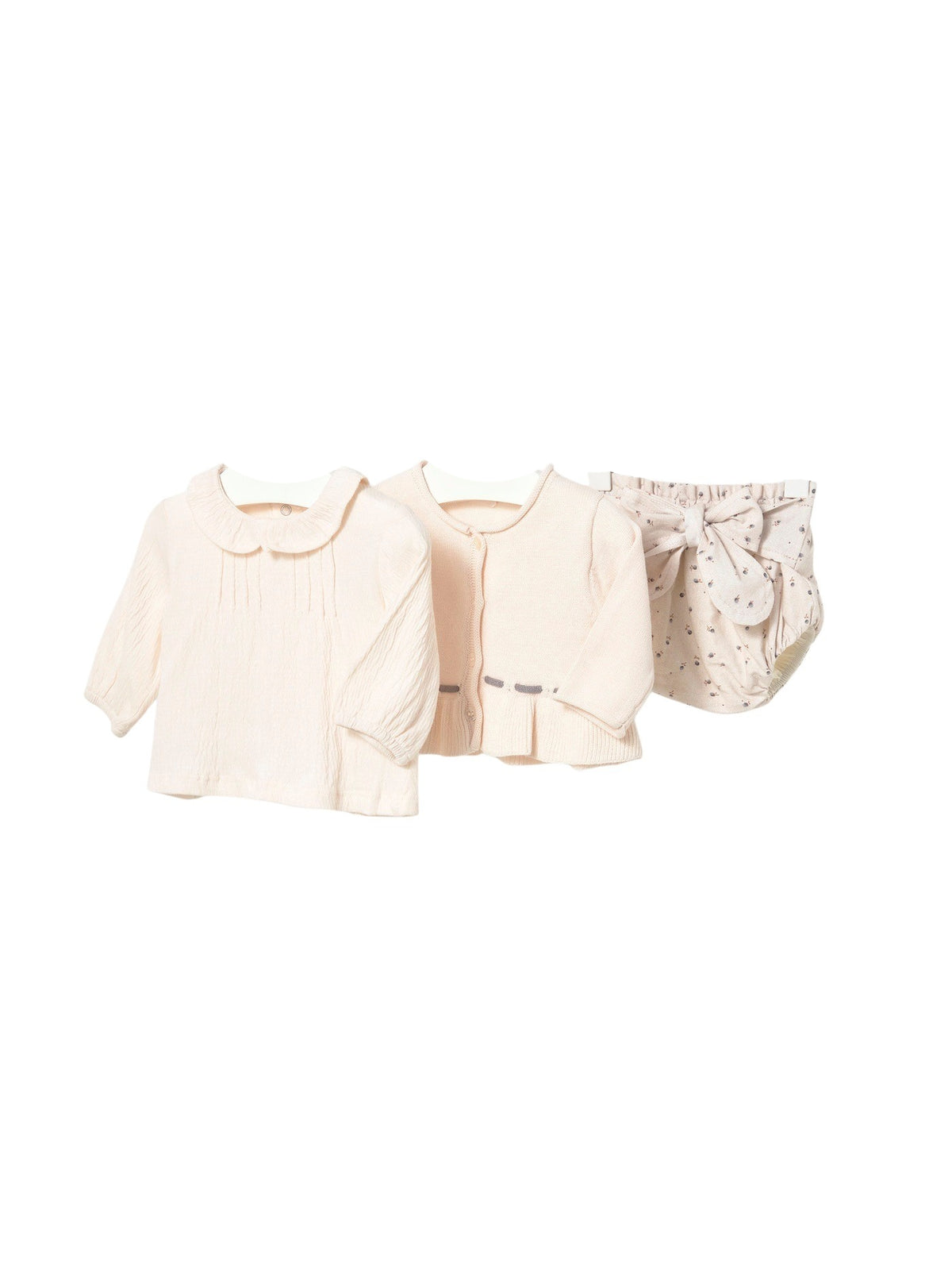 Conj. short Cerámica (Creme / Pérola)  para Bebé Menina - Mayoral