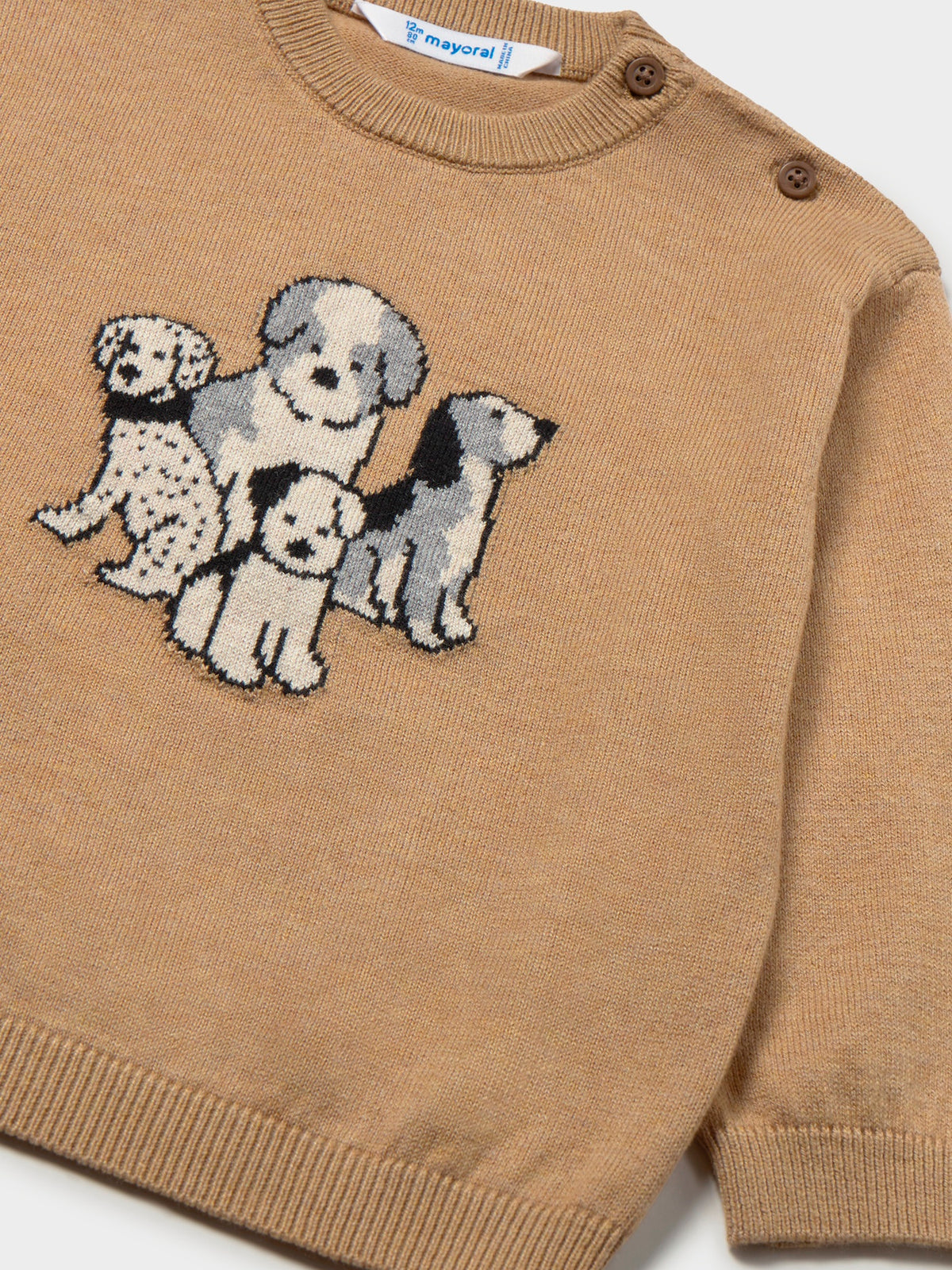 Jersey intarsia Bolacha vi (Castanho Claro)  para Bebé Menino - Mayoral