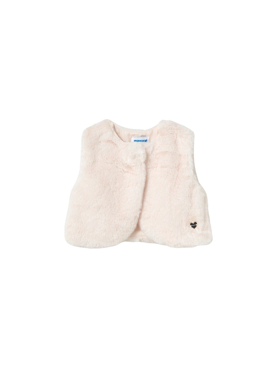 Colete pêlo Soja (Creme / Pérola)  para Bebé Menina - Mayoral