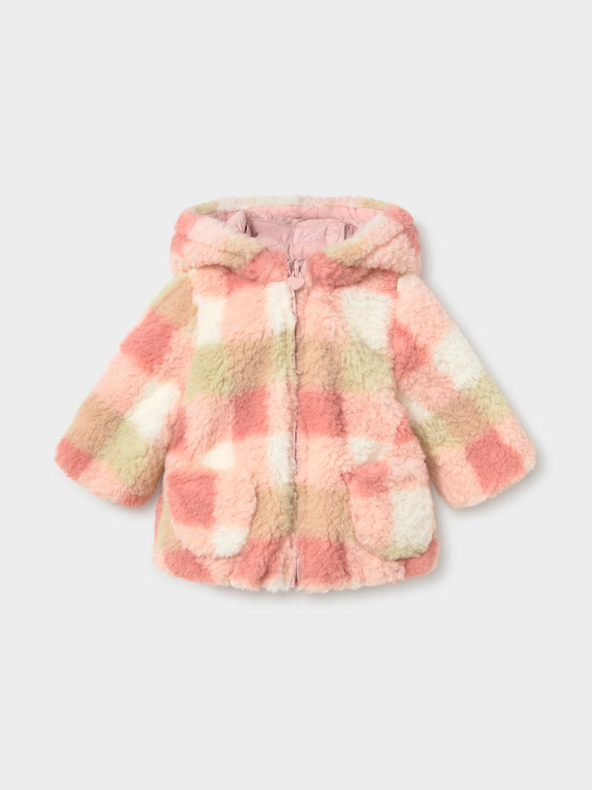 Blusão reversivel Nude (Rosa Bébé)  para Bebé Menina - Mayoral