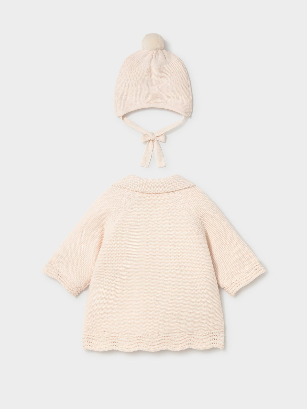 Casaco tricô com gorro Cerámica (Creme / Pérola)  para Bebé Menina - Mayoral