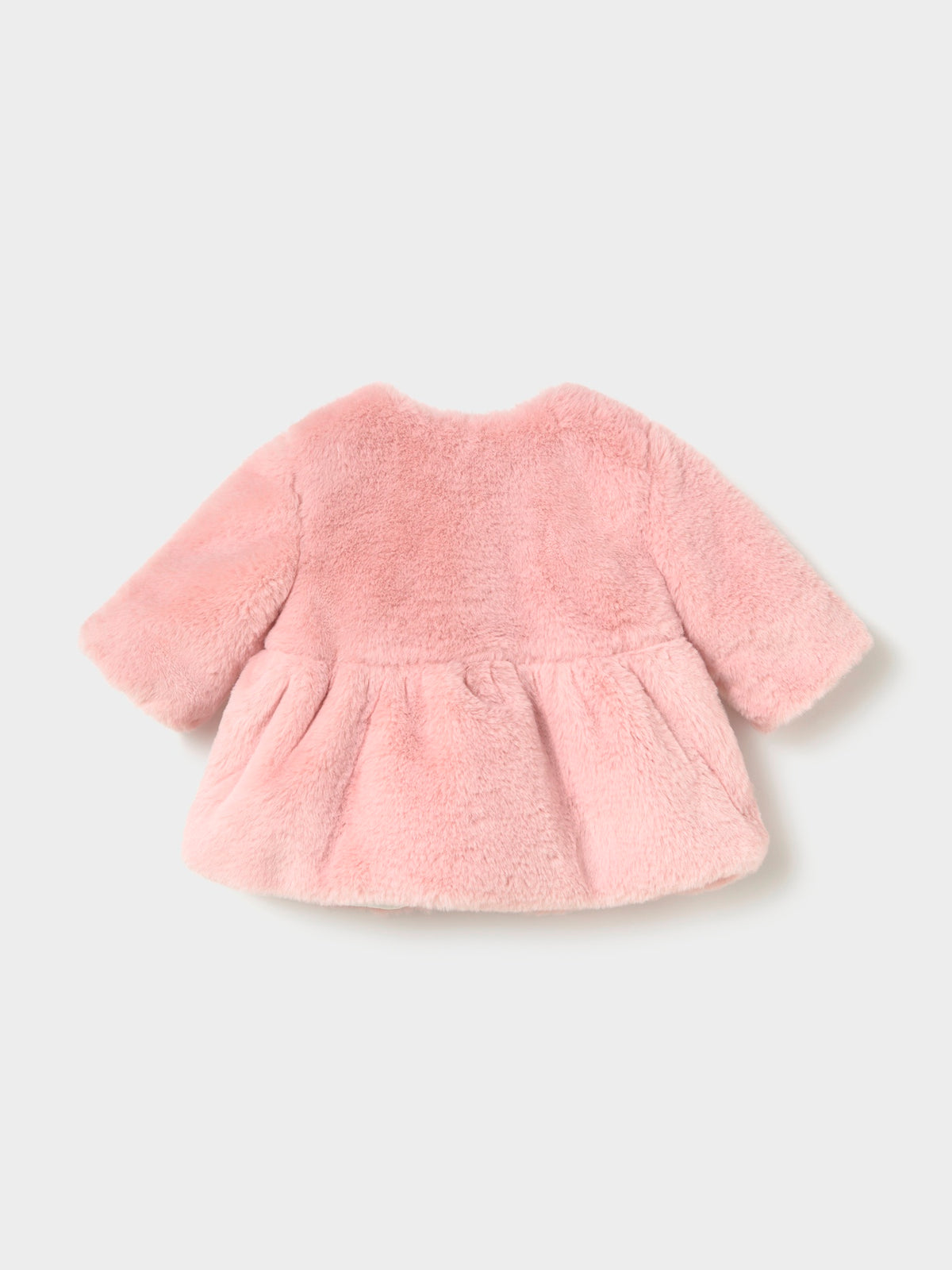 Casaco comprido de pelo Rosa baby (Rosa Bébé)  para Bebé Menina - Mayoral
