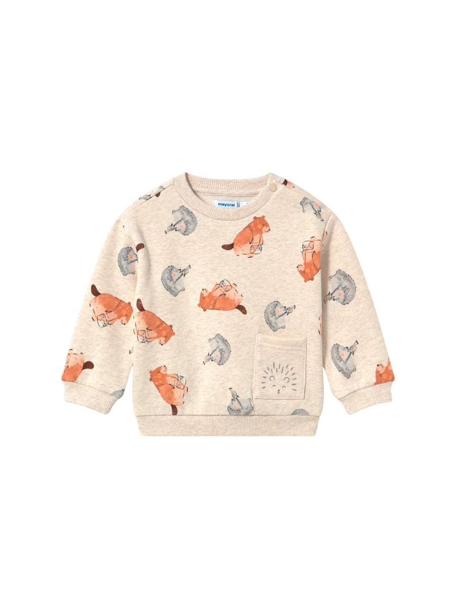 Sweat estampada dinossauros Tofu vig (Bege)  para Bebé Menino - Mayoral