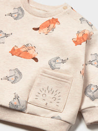 Sweat estampada dinossauros Tofu vig (Bege)  para Bebé Menino - Mayoral