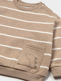Sweat estampada dinossauros Trufa vig (Castanho Claro)  para Bebé Menino - Mayoral