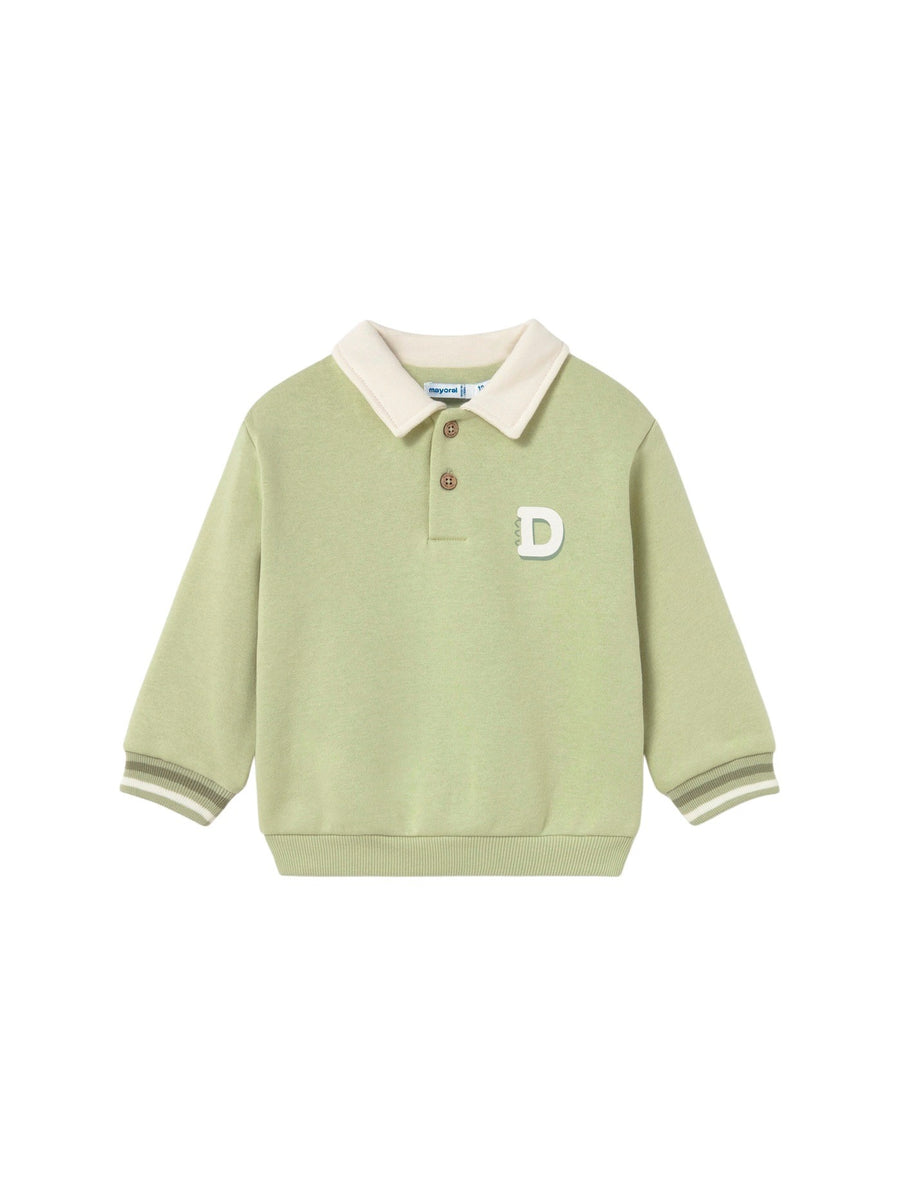 Sweat gola tipo polo Oregano (Verde seco)  para Bebé Menino - Mayoral