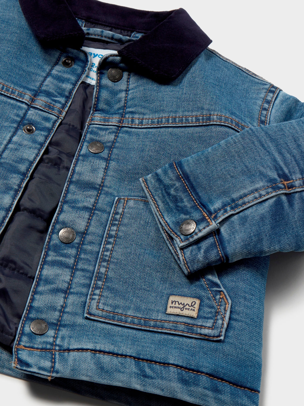 Blusão soft denim acolchoado Base (Ganga)  para Bebé Menino - Mayoral