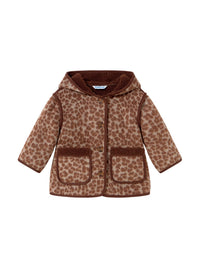 Casaco jacquard Nóz (Castanho Claro)  para Bebé Menina - Mayoral