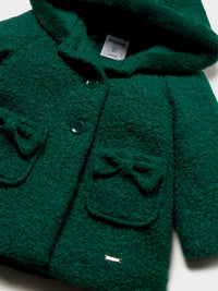 Casaco com capuz Nenufar (Verde Escuro)  para Bebé Menina - Mayoral