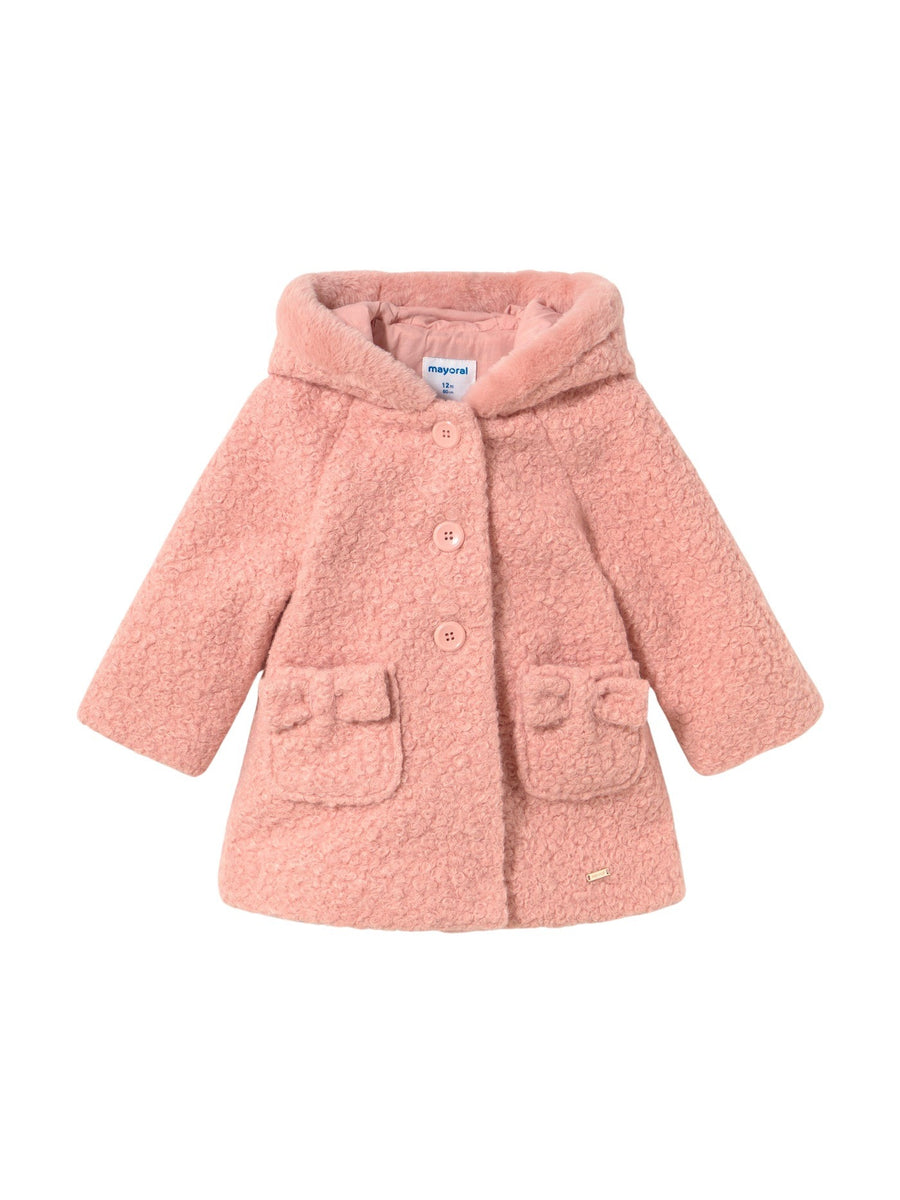 Casaco com capuz Petisui (Rosa Bébé)  para Bebé Menina - Mayoral